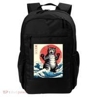Catzilla Cat Japanese Art Funny Cat Gifts Backpack thumb 0