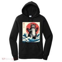 Catzilla Cat Japanese Art Funny Cat Gifts Women's Hoodie thumb 0