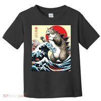 Catzilla Cat Japanese Art Funny Cat Gifts Toddler T-Shirt thumb 0