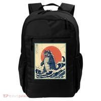 Catzilla Cat Japanese Art Funny Cat Backpack thumb 0