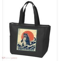 Catzilla Cat Japanese Art Funny Cat Tote Bag thumb 3