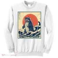 Catzilla Cat Japanese Art Funny Cat Sweatshirt thumb 0