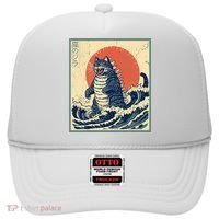 Catzilla Cat Japanese Art Funny Cat Hat thumb 0