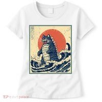 Catzilla Cat Japanese Art Funny Cat Women's T-Shirt thumb 0