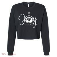 Christian Christmas Joy Jesus Nativity Scene Faith Cropped Pullover Crew thumb 0