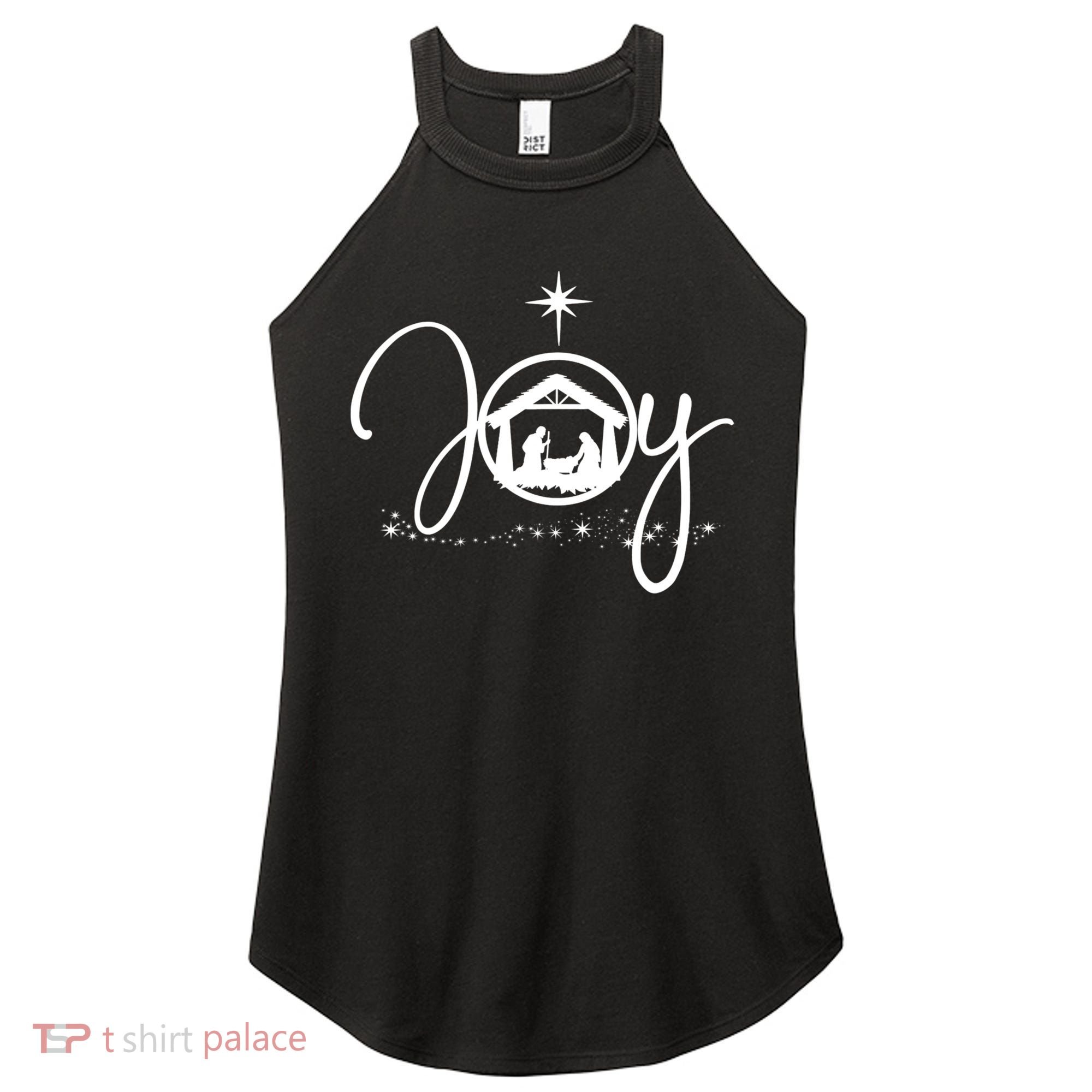 Christian Christmas Joy Jesus Nativity Scene Faith Women's Perfect Tri Rocker Tank