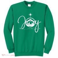 Christian Christmas Joy Jesus Nativity Scene Faith Sweatshirt thumb 0