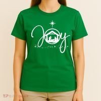 Christian Christmas Joy Jesus Nativity Scene Faith T-Shirt thumb 4