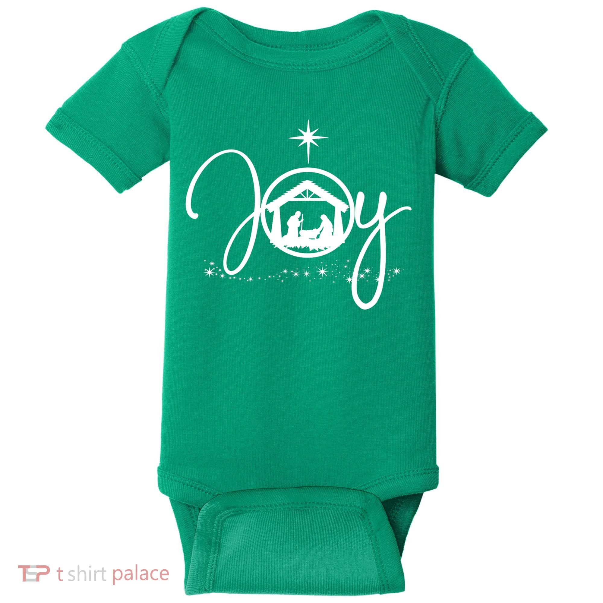 Christian Christmas Joy Jesus Nativity Scene Faith Baby Bodysuit