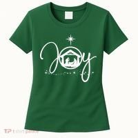 Christian Christmas Joy Jesus Nativity Scene Faith Women's T-Shirt thumb 0