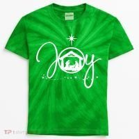 Christian Christmas Joy Jesus Nativity Scene Faith Kids Tie-Dye T-Shirt thumb 0