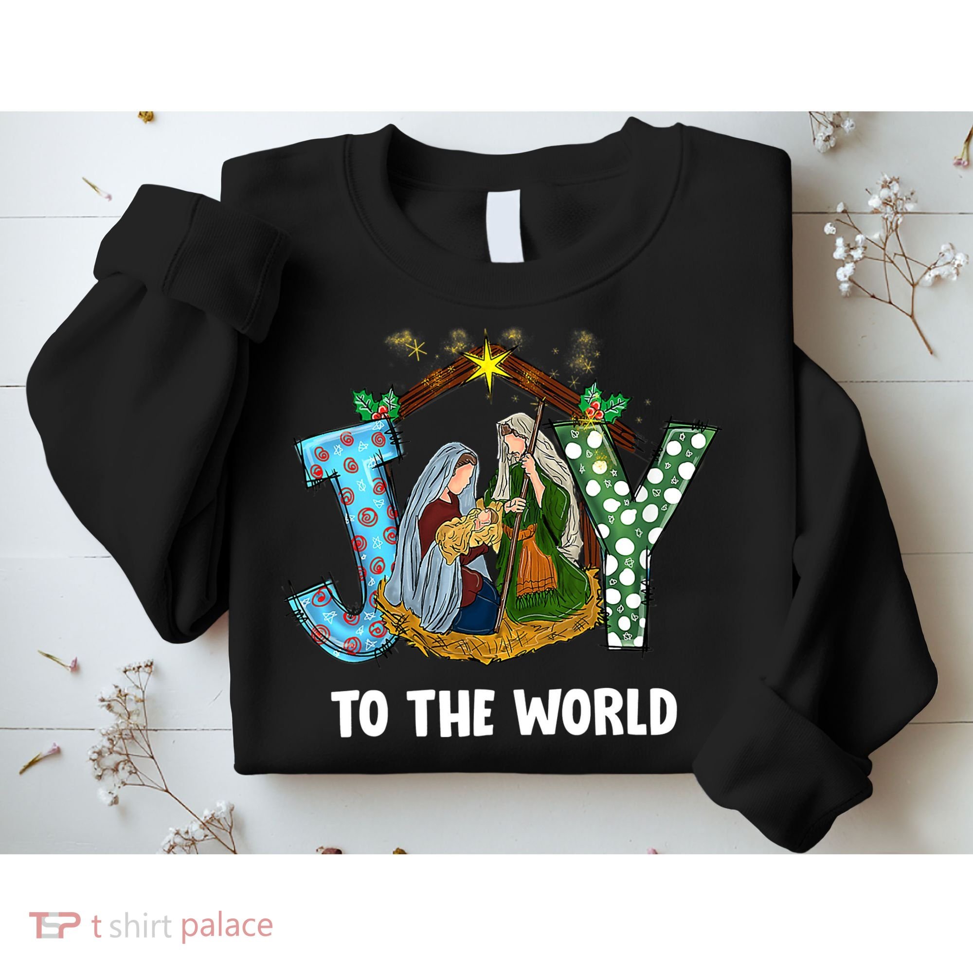 Christian Christmas Joy Jesus Nativity Scene Faith Gift Sweatshirt