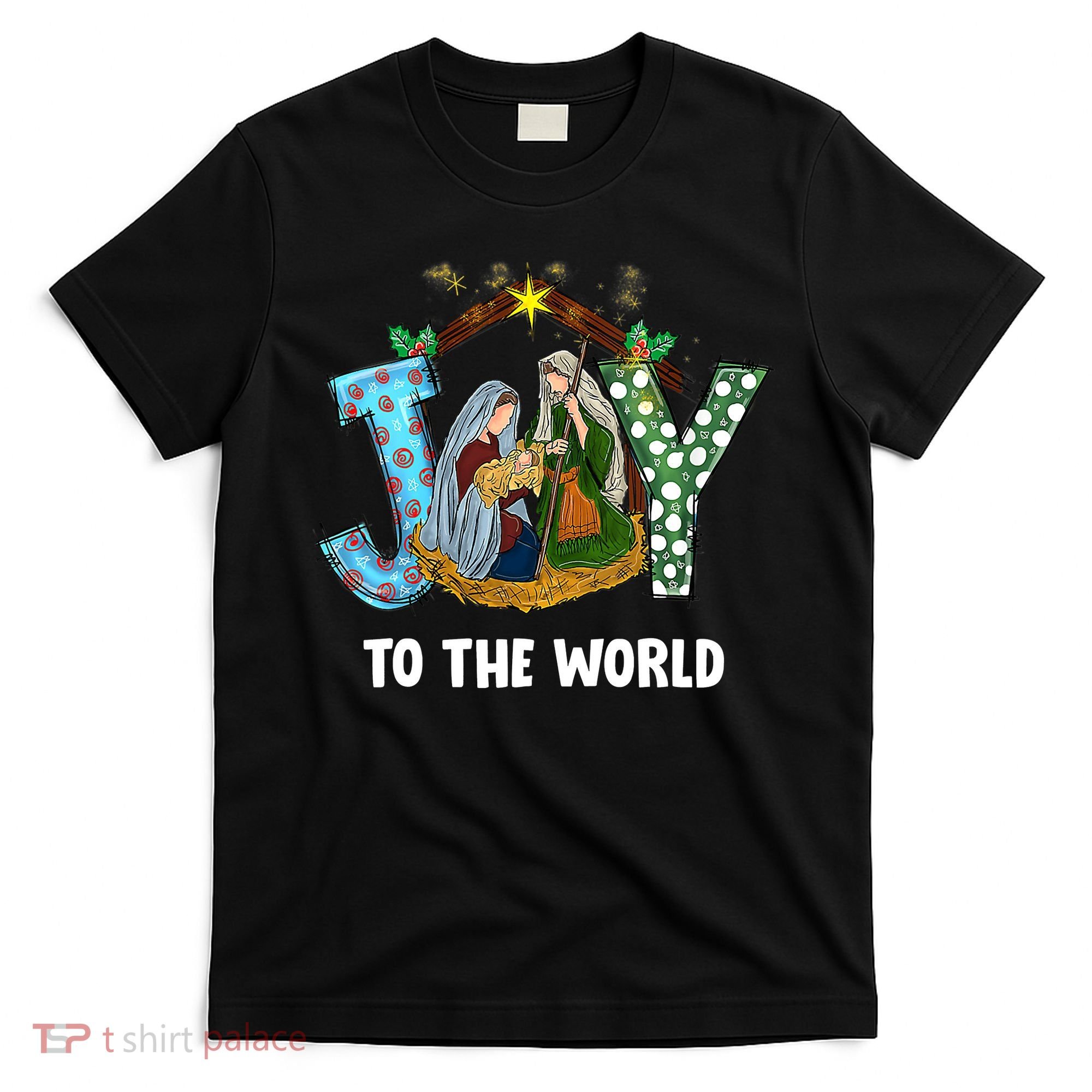 Christian Christmas Joy Jesus Nativity Scene Faith Gift T-Shirt