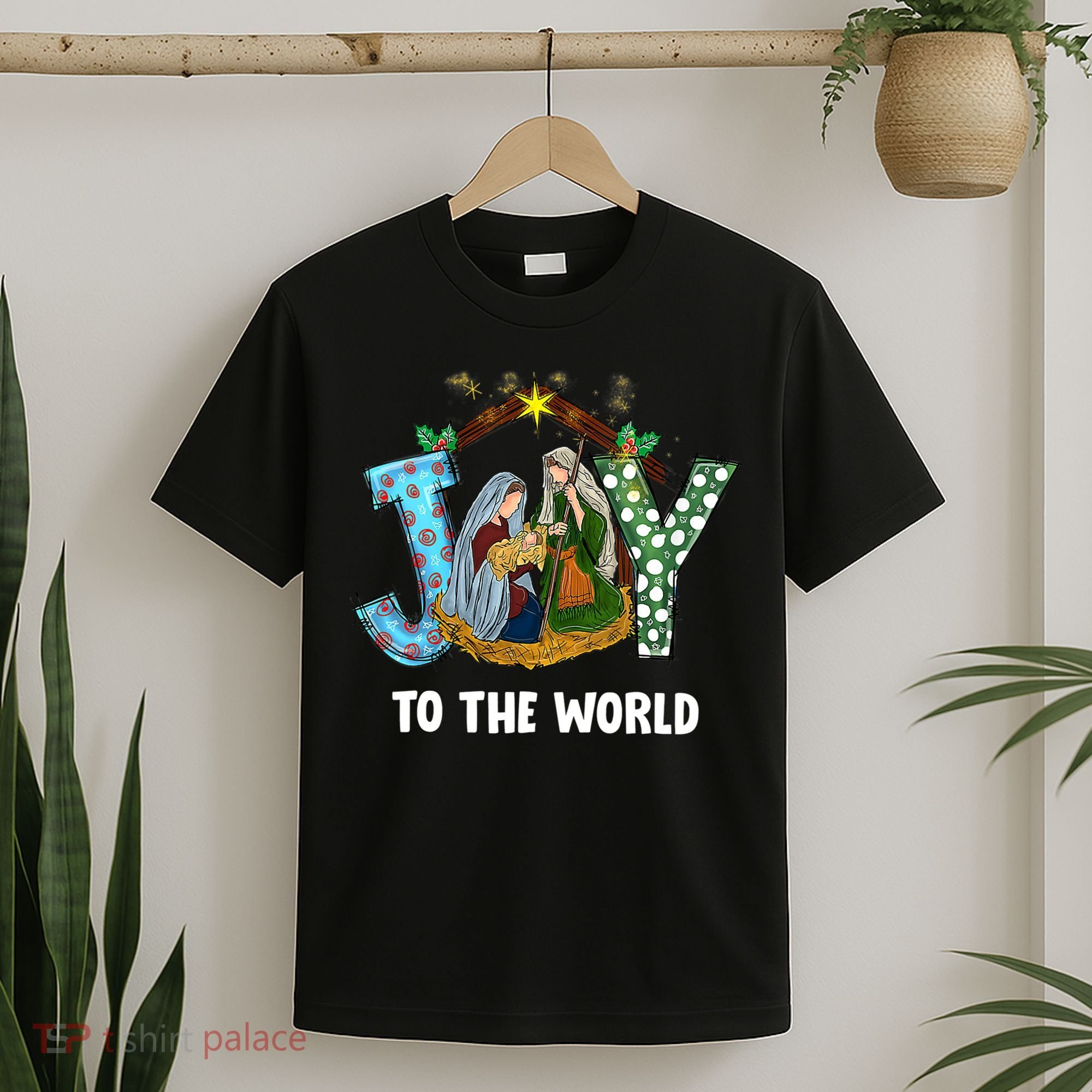 Christian Christmas Joy Jesus Nativity Scene Faith Gift T-Shirt