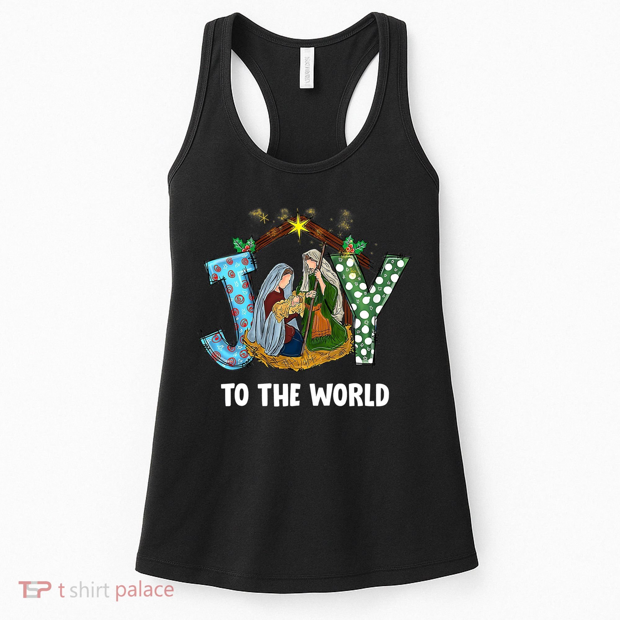 Christian Christmas Joy Jesus Nativity Scene Faith Gift Women's Tank Top