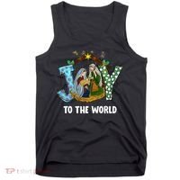 Christian Christmas Joy Jesus Nativity Scene Faith Gift Tank Top thumb 0