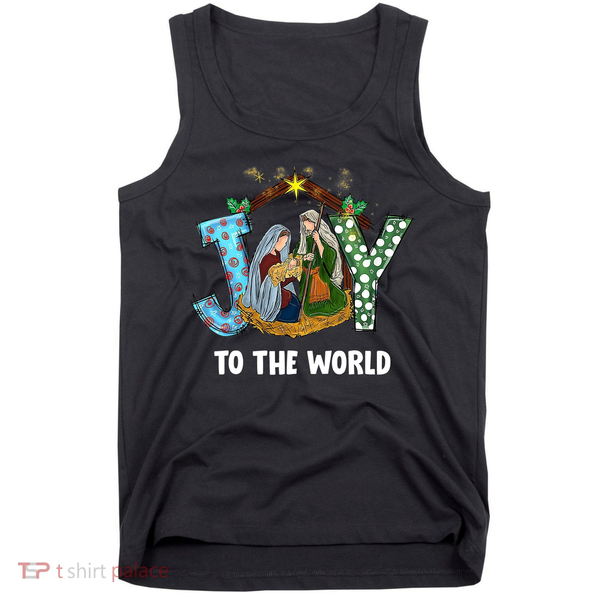 Christian Christmas Joy Jesus Nativity Scene Faith Gift Tank Top