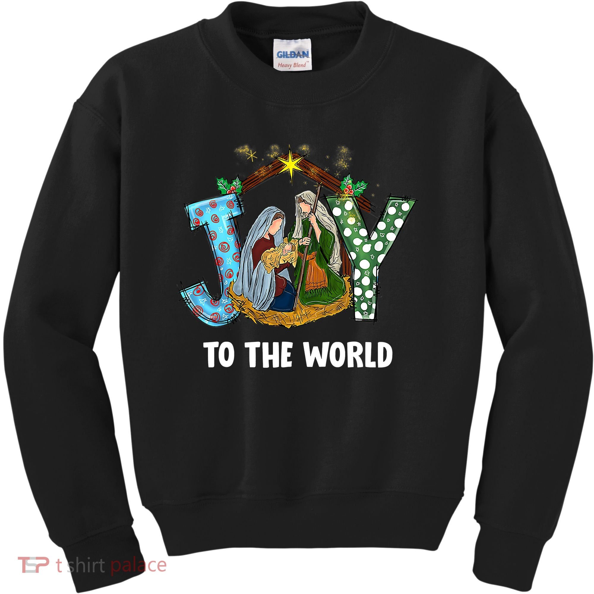 Christian Christmas Joy Jesus Nativity Scene Faith Gift Kids Sweatshirt