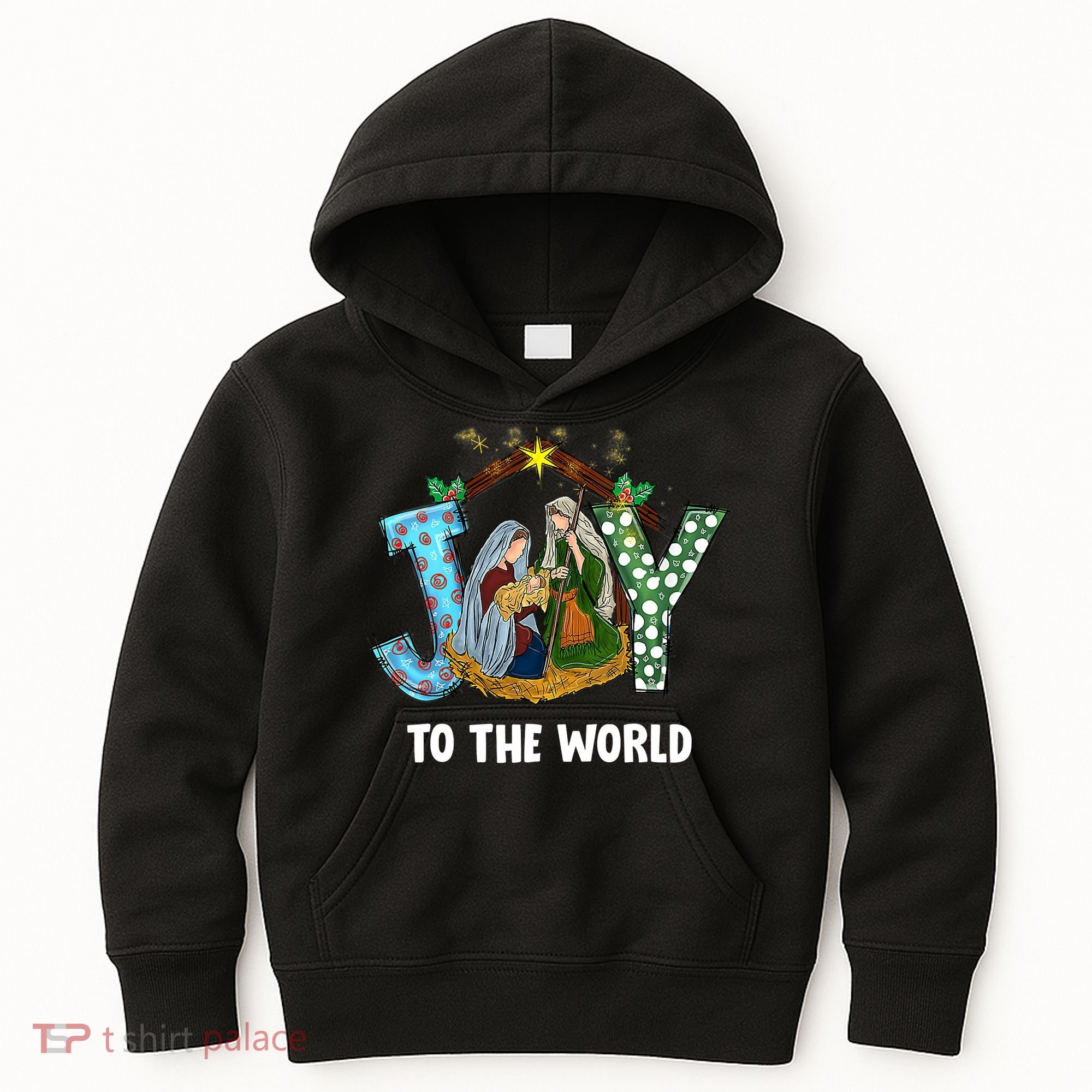 Christian Christmas Joy Jesus Nativity Scene Faith Gift Kids Hoodie