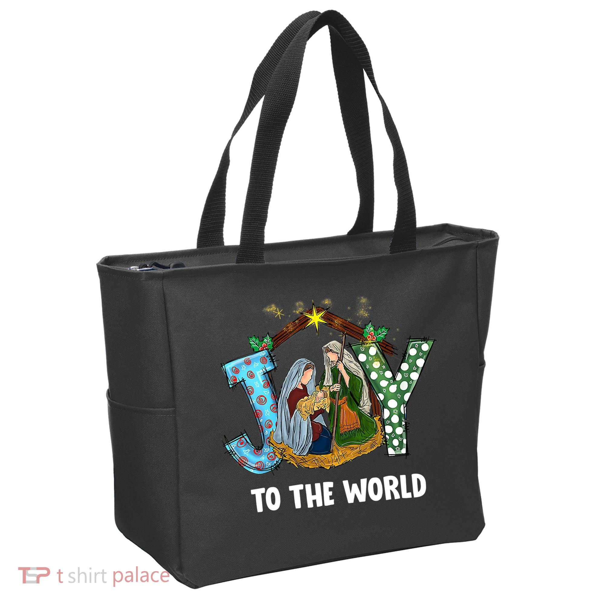 Christian Christmas Joy Jesus Nativity Scene Faith Gift Tote Bag