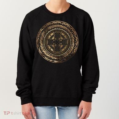 Celtic Cross Knot Irish Scottish Shield Warrior Graphic Women's Sweatshirt