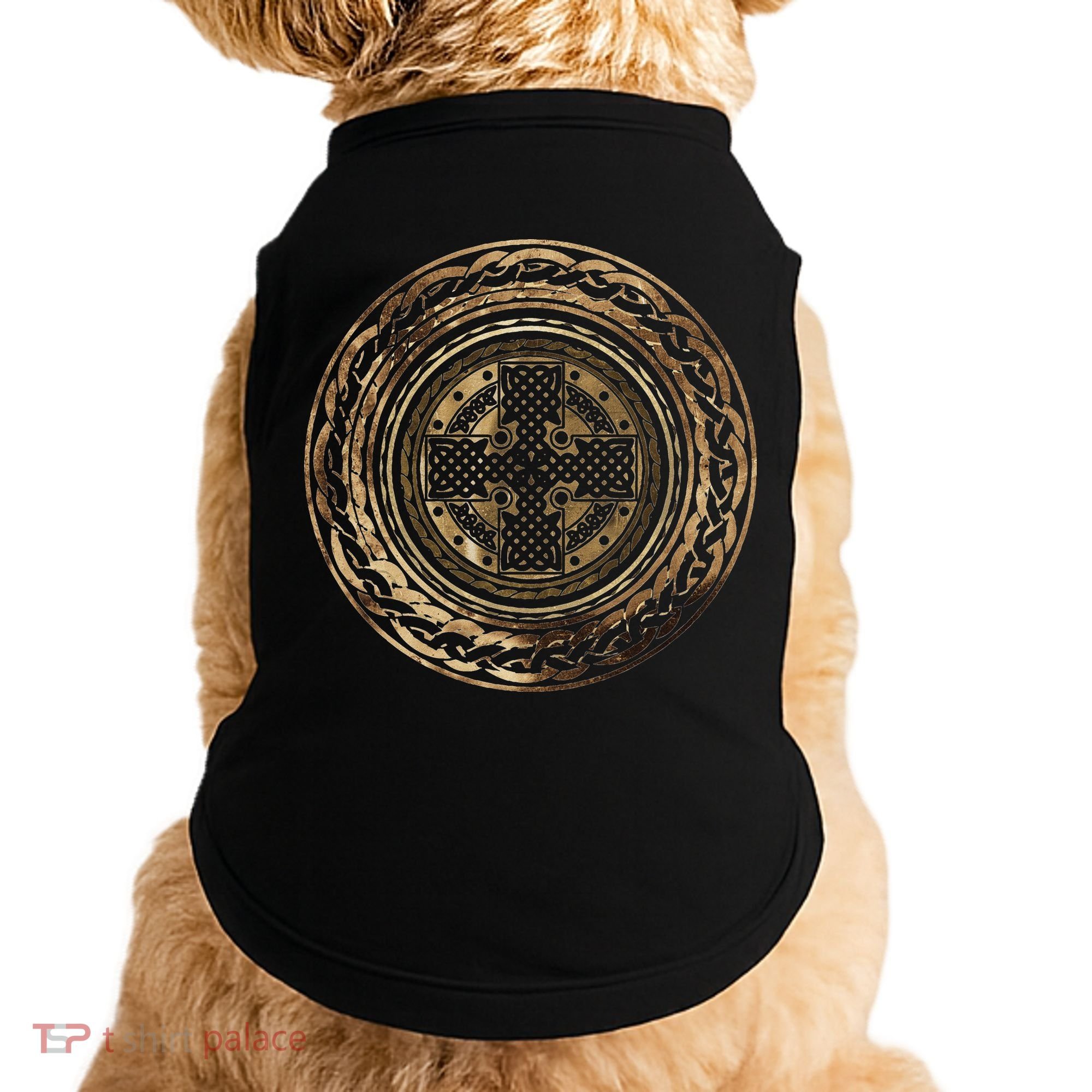 Celtic Cross Knot Irish Scottish Shield Warrior Graphic Doggie Tank