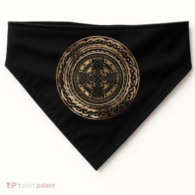 Celtic Cross Knot Irish Scottish Shield Warrior Graphic USA-Made Doggie Bandana