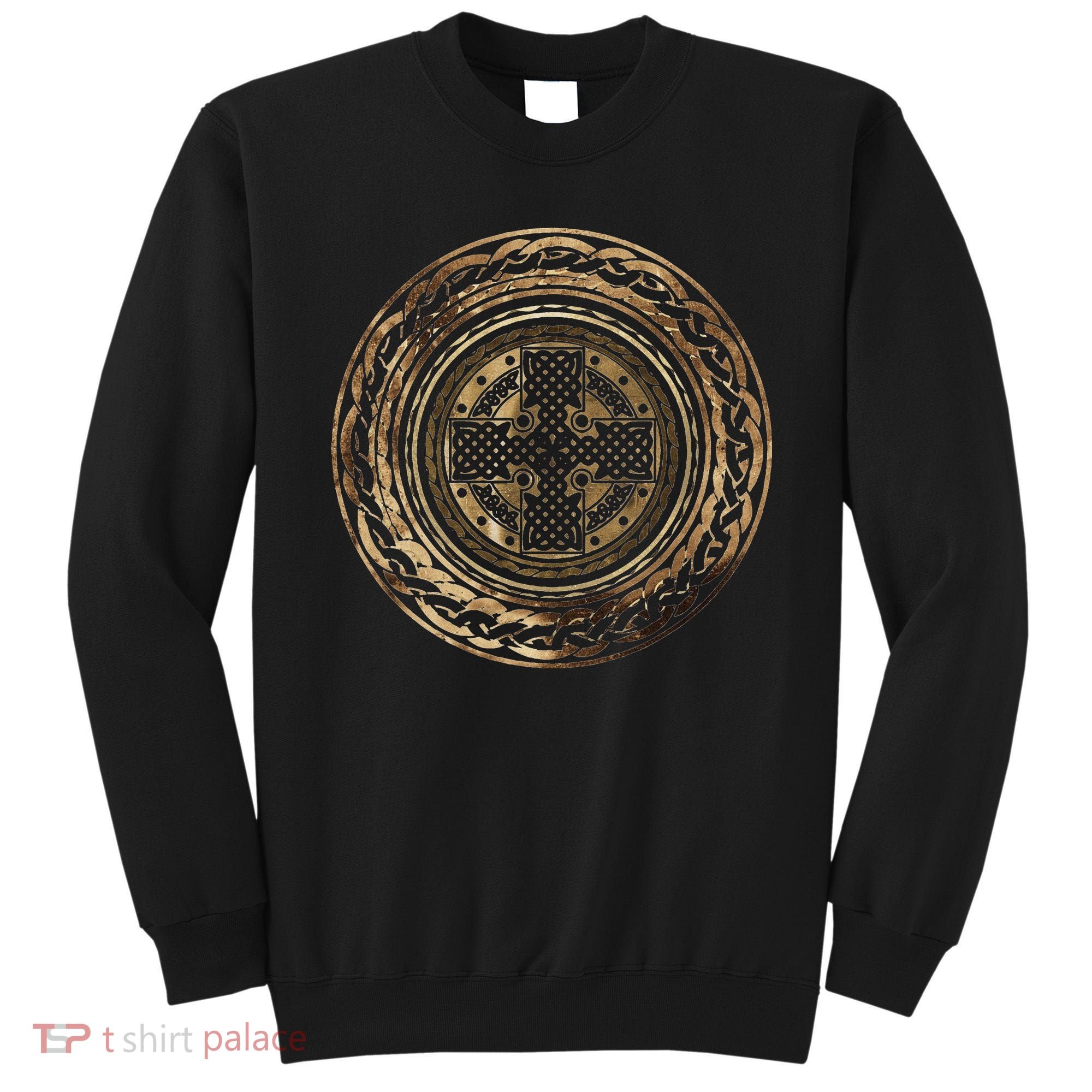 Celtic Cross Knot Irish Scottish Shield Warrior Graphic Sweatshirt