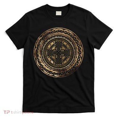 Celtic Cross Knot Irish Scottish Shield Warrior Graphic T-Shirt
