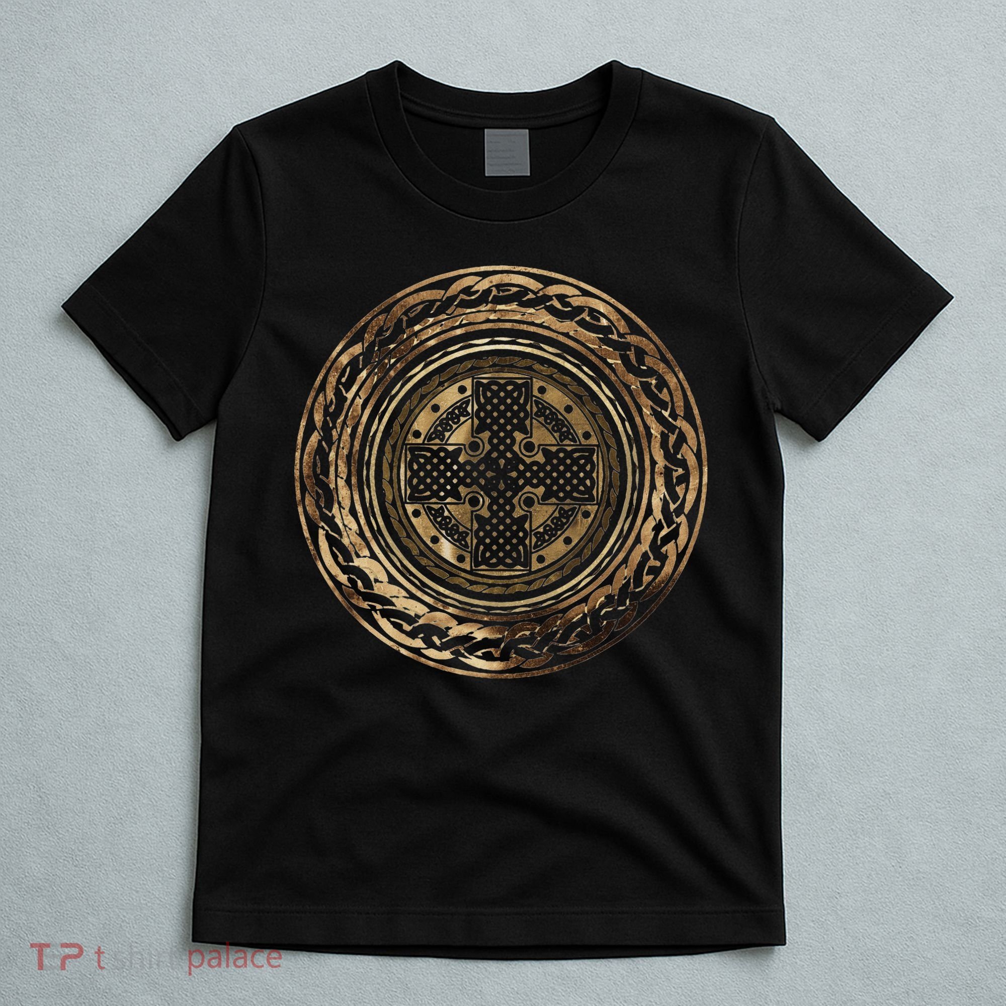 Celtic Cross Knot Irish Scottish Shield Warrior Graphic T-Shirt
