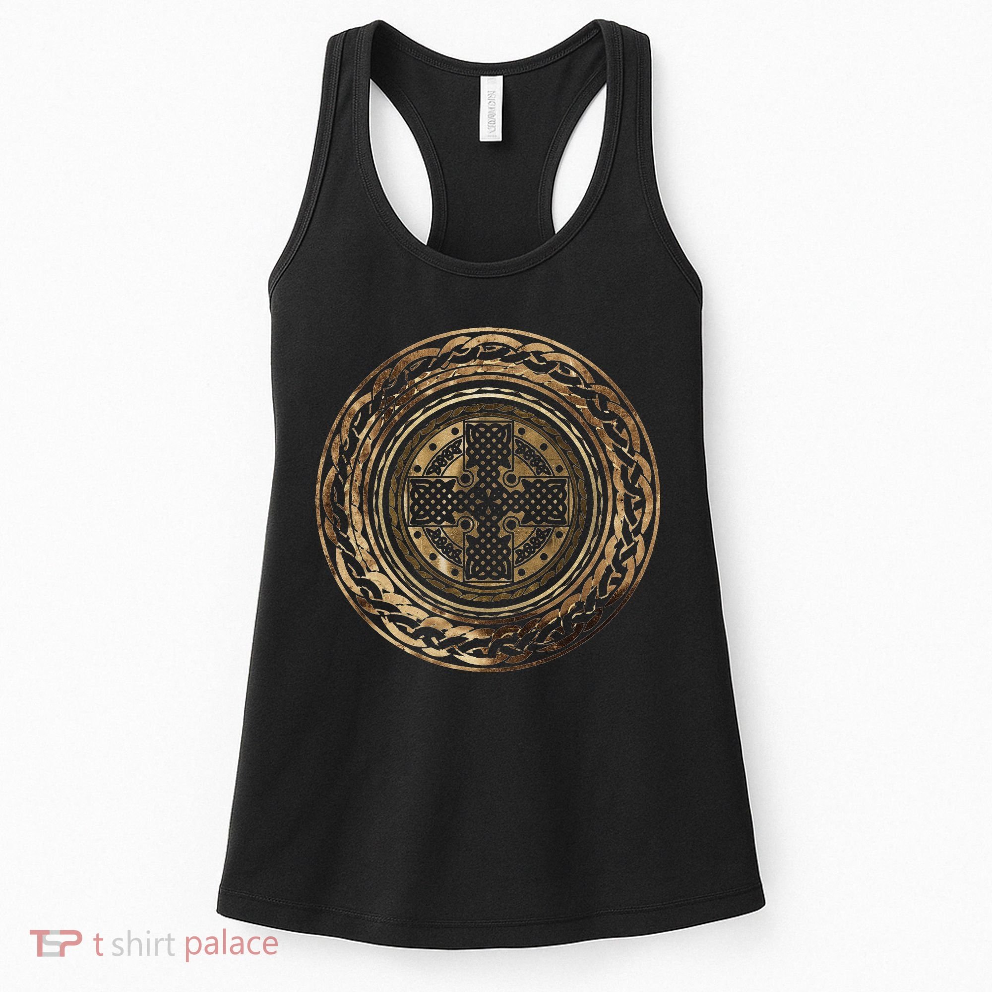 Celtic Cross Knot Irish Scottish Shield Warrior Graphic Women's Tank Top