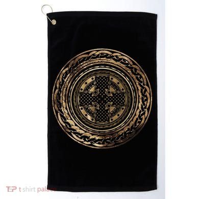 Celtic Cross Knot Irish Scottish Shield Warrior Graphic Golf Towel