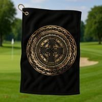 Celtic Cross Knot Irish Scottish Shield Warrior Graphic Golf Towel thumb 1