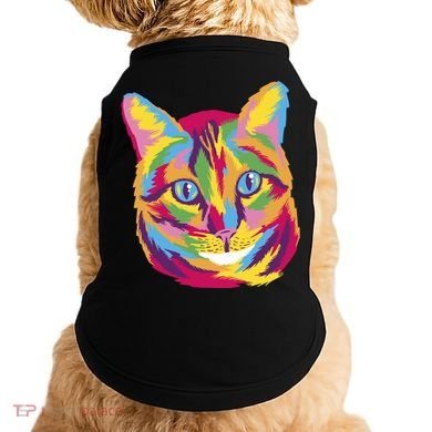 Colorful Cute Kitten Face Doggie Tank