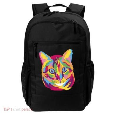 Colorful Cute Kitten Face Backpack