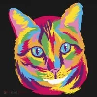 Colorful Cute Kitten Face Women's Tank Top thumb 5