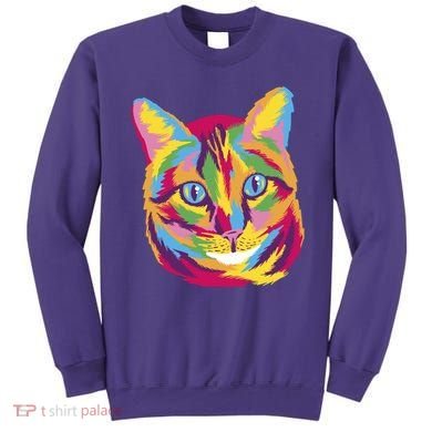 Colorful Cute Kitten Face Sweatshirt