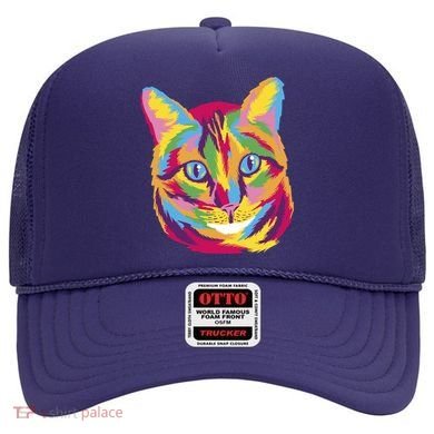 Colorful Cute Kitten Face Hat