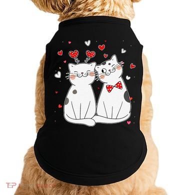 Cute Cats Kittens & Hearts Valentines Day Gift Doggie Tank