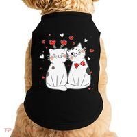 Cute Cats Kittens & Hearts Valentines Day Gift Doggie Tank thumb 0