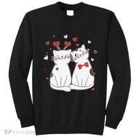 Cute Cats Kittens & Hearts Valentines Day Gift Sweatshirt thumb 0