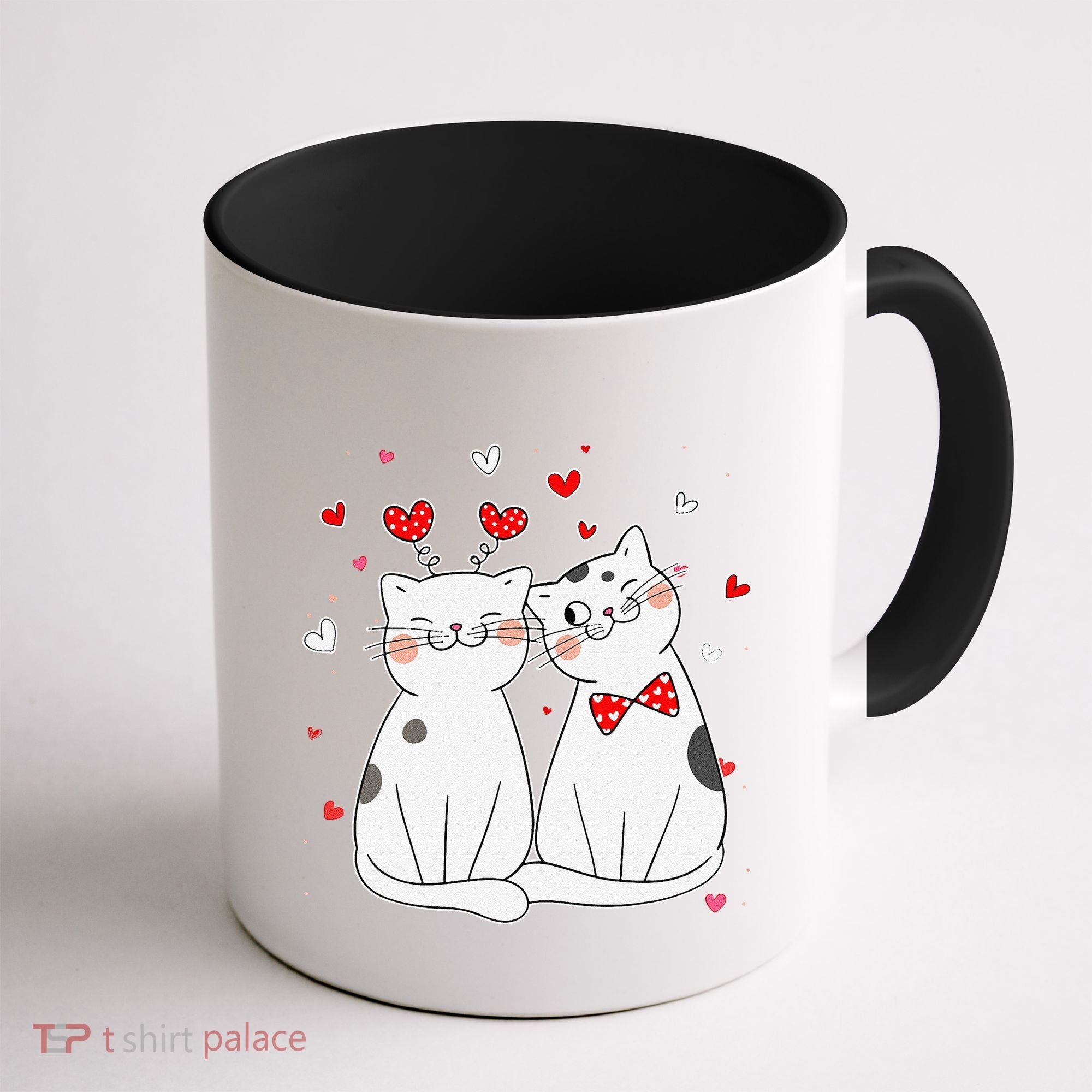Cute Cats Kittens & Hearts Valentines Day Gift Coffee Mug