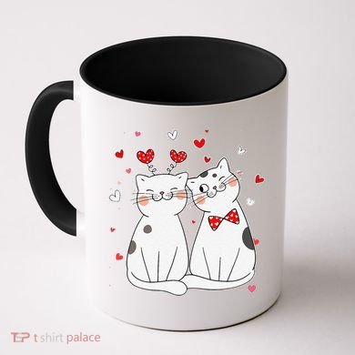 Cute Cats Kittens & Hearts Valentines Day Gift Coffee Mug