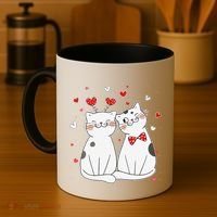 Cute Cats Kittens & Hearts Valentines Day Gift Coffee Mug thumb 4