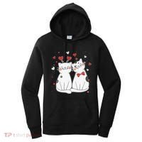 Cute Cats Kittens & Hearts Valentines Day Gift Women's Hoodie thumb 0