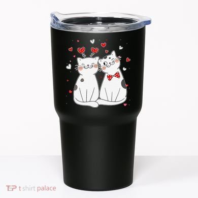 Cute Cats Kittens & Hearts Valentines Day Gift Tumbler