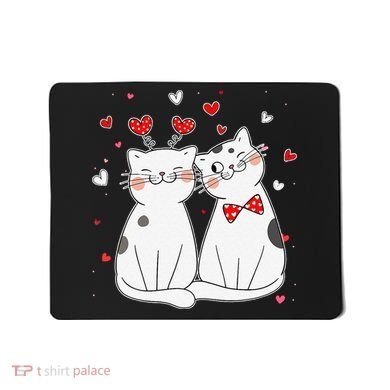Cute Cats Kittens & Hearts Valentines Day Gift Mousepad