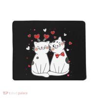 Cute Cats Kittens & Hearts Valentines Day Gift Mousepad thumb 0