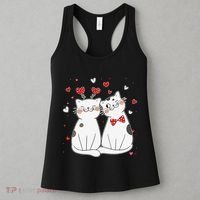 Cute Cats Kittens & Hearts Valentines Day Gift Women's Tank Top thumb 3