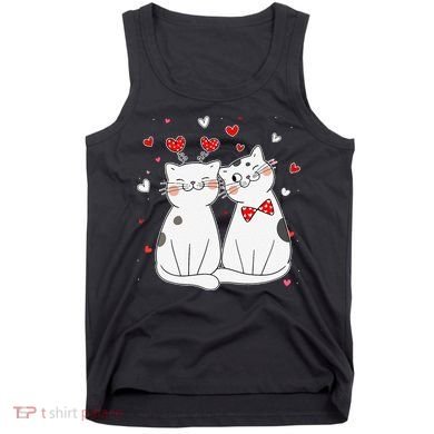 Cute Cats Kittens & Hearts Valentines Day Gift Tank Top